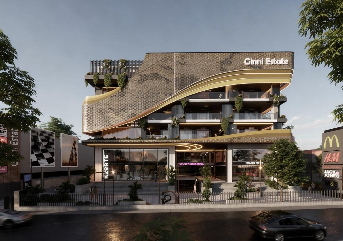 Ginni Estate facade in daylight