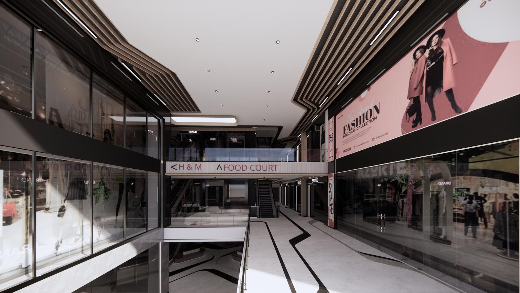 Ginni Estate retail corridor interior